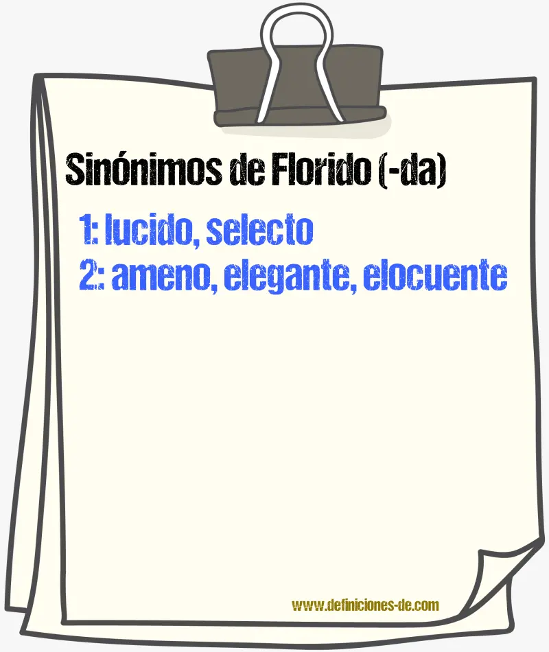 sinonimos de florido - Cómo sustituir la palabra flores