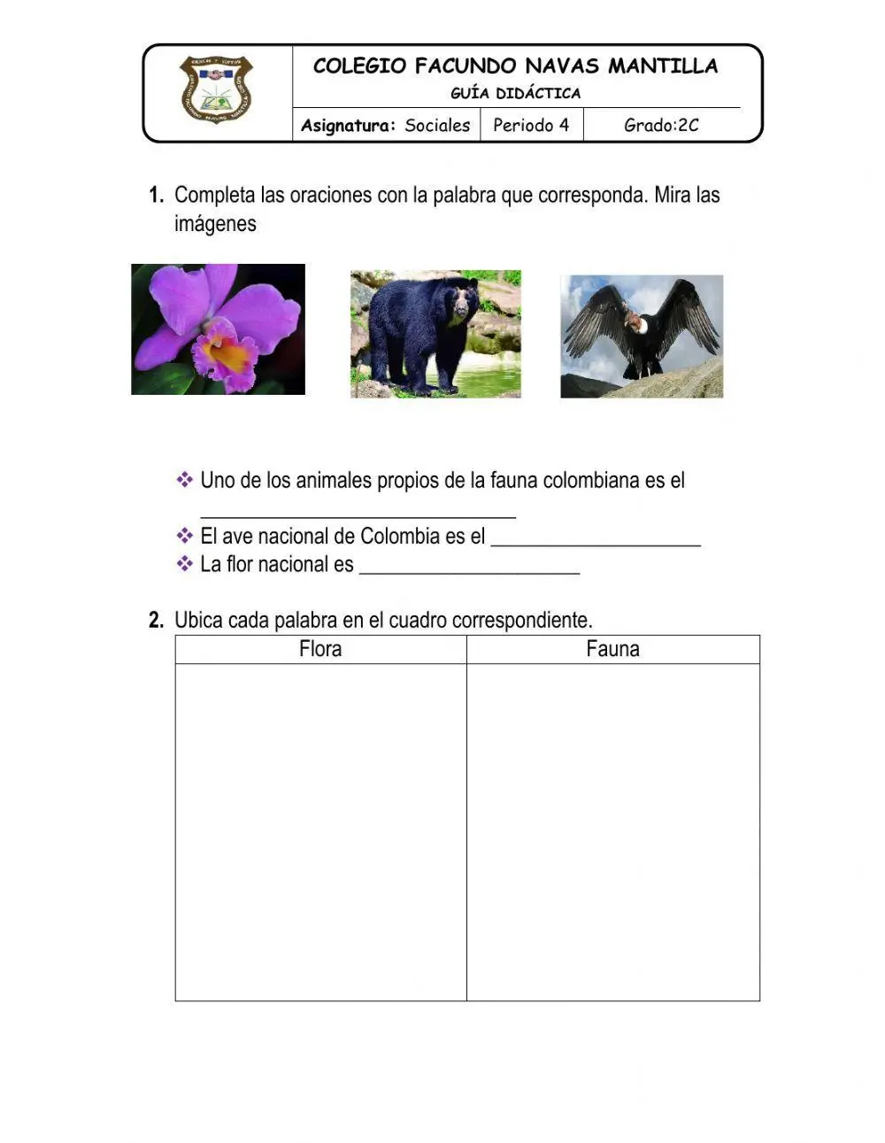 actividades para trabajar la flora yla fauna primaria - Qué es la biodiversidad Actividades para niños