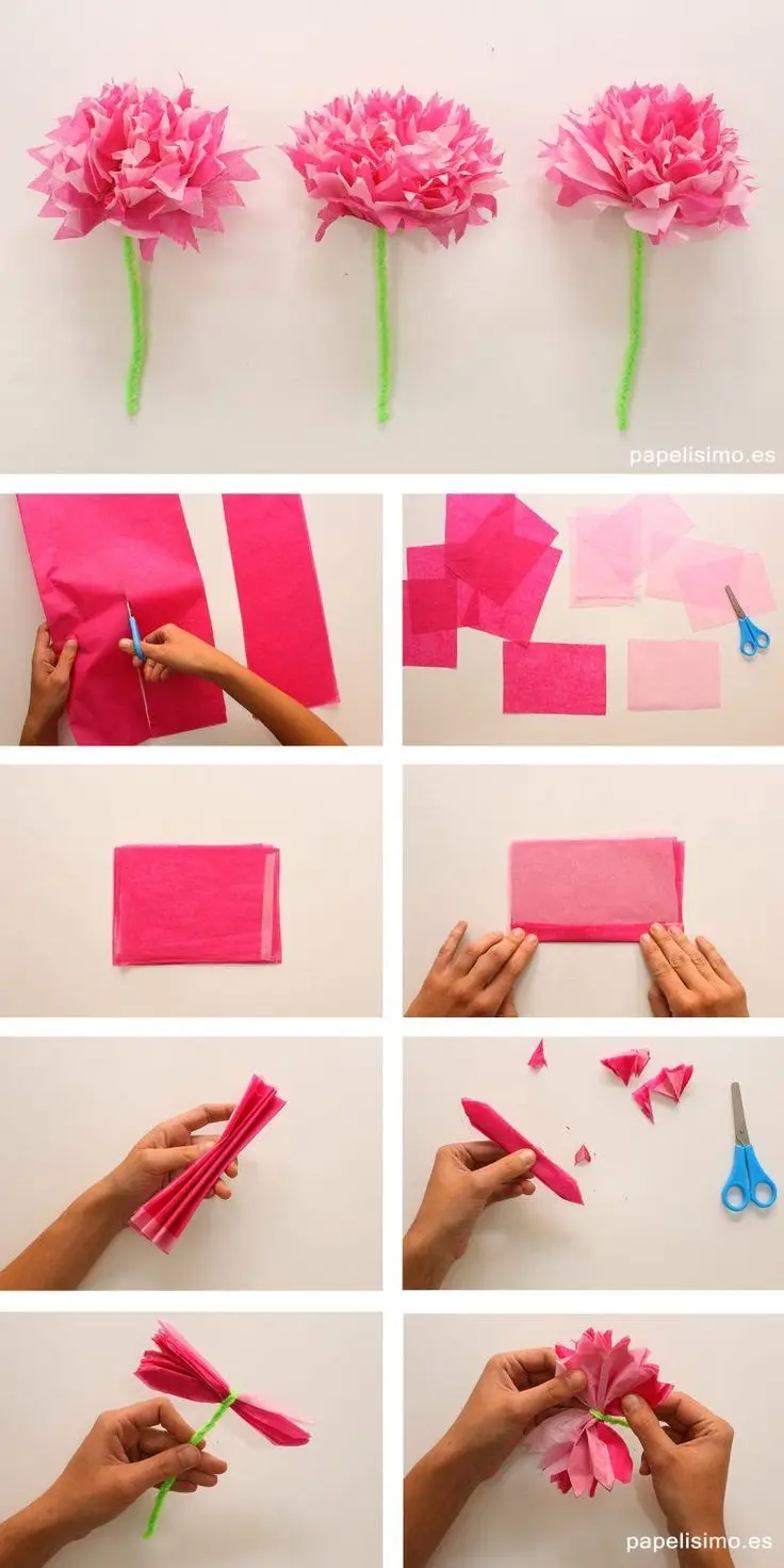 Flor de papel de seda: una belleza hecha a mano - Qué es papel seda y para qué sirve flor de papel de seda - Qué es papel seda y para qué sirve