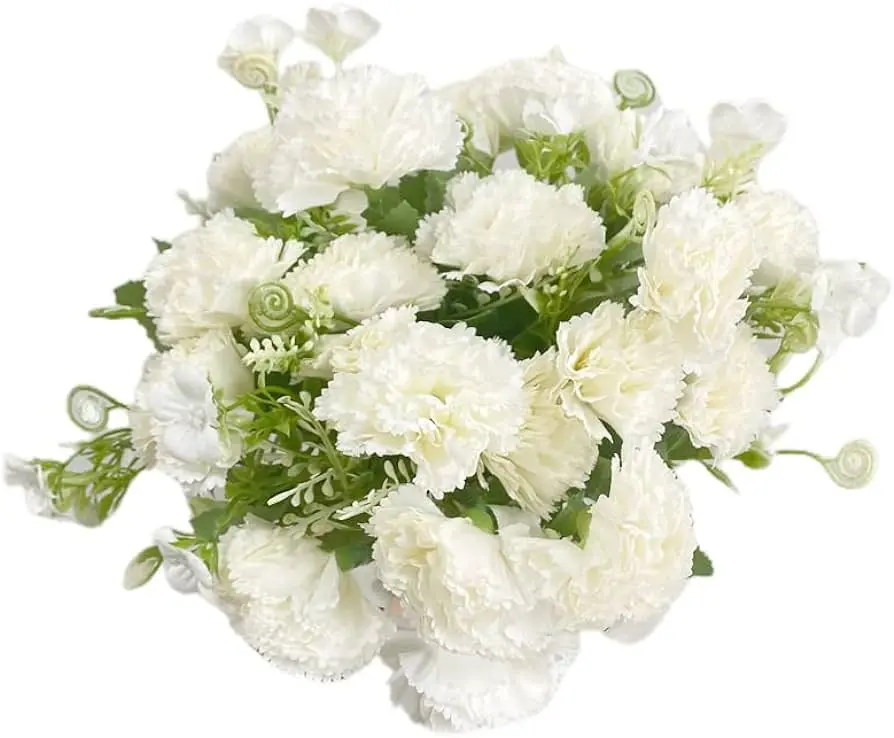 flores blancas y claveles - Qué flores combinan con los claveles