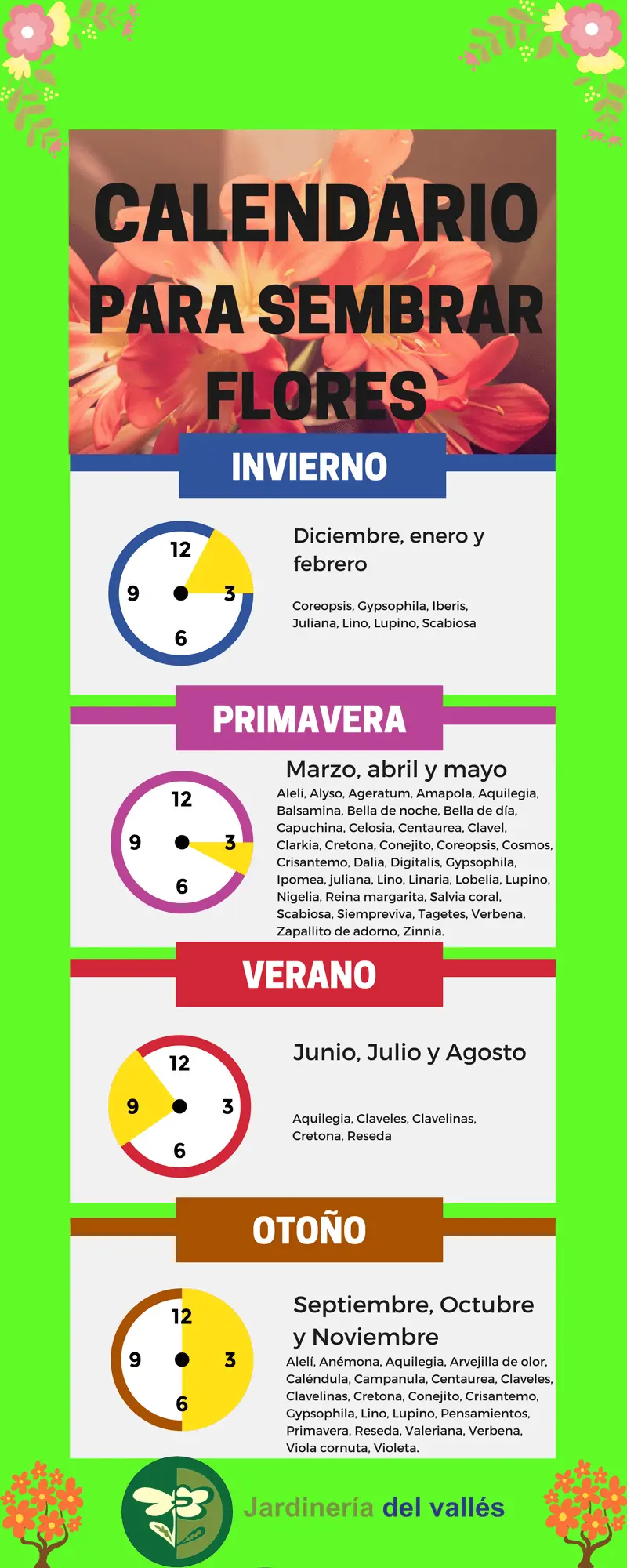 calendario siembra flores - Qué flores se pueden sembrar en febrero