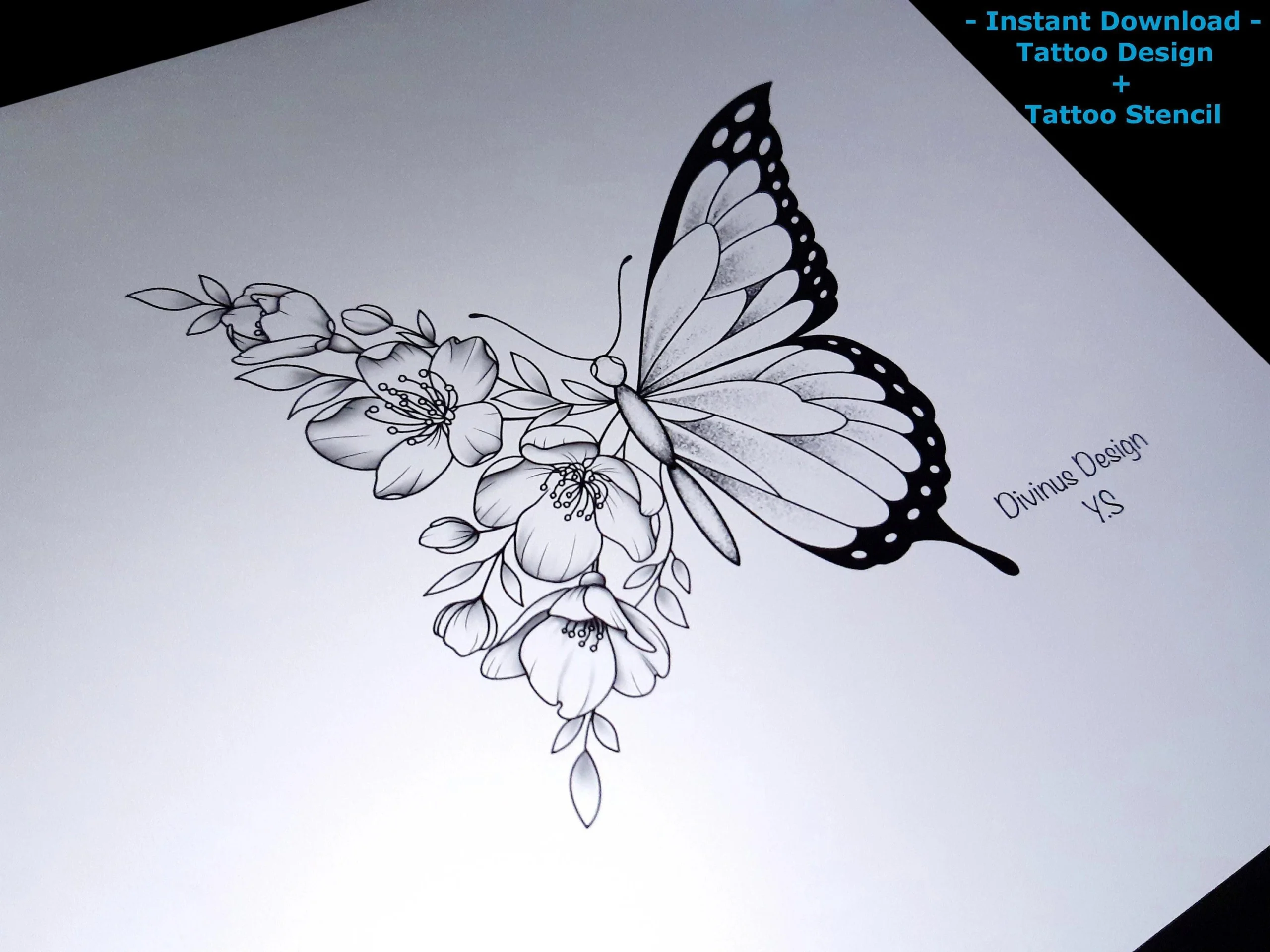 mariposa flores tattoo - Qué significa el tatuaje de la libélula