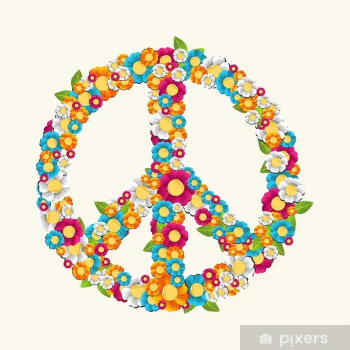 simbolo de la paz hecho con flores - Qué significado tiene este símbolo ☮